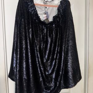 Society Black Sequin skirt